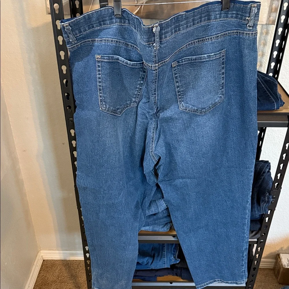 Sky Men's Relaxed Fit Distressed Blue Jeans - Picture 3 of 3